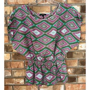 Roly Poly Women’s Multicolored Peplum Top Medium